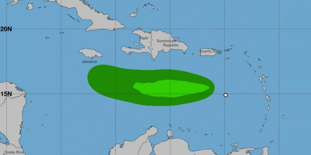 NHC Así se ve el viento de 'Isaac' en el Caribe.