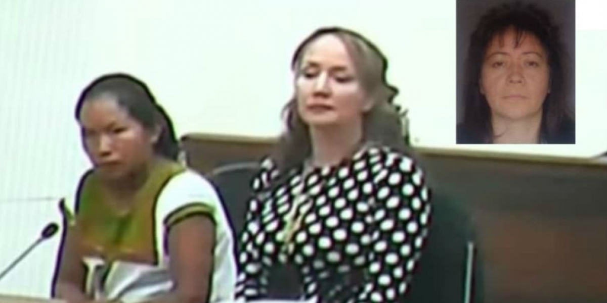Pulzo Joven indígena , su abogada y la mujer condenada.