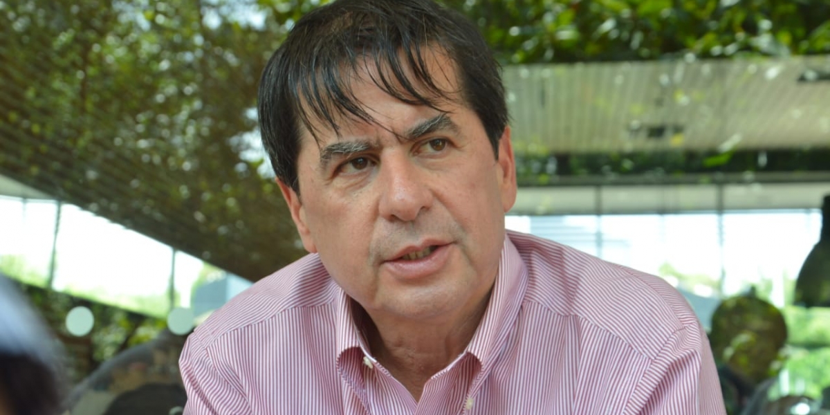 Oscar Mejía / Seguimiento.co Juan Fernando Cristo durante su visita a Santa Marta.