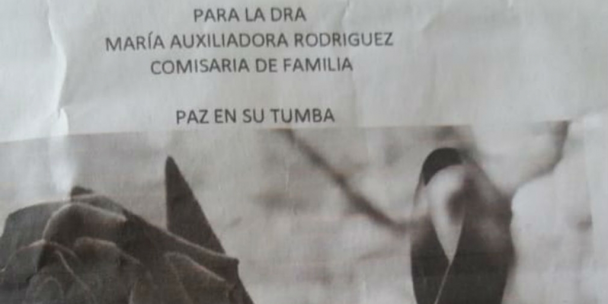 Suministrada Parte de la esquela enviada por la comisaria de Pinto a su oficina.
