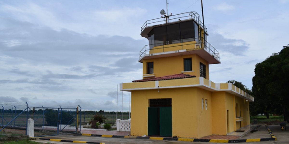 Así luce el aeropuerto Las Flores, ubicado en el municipio de El Banco.