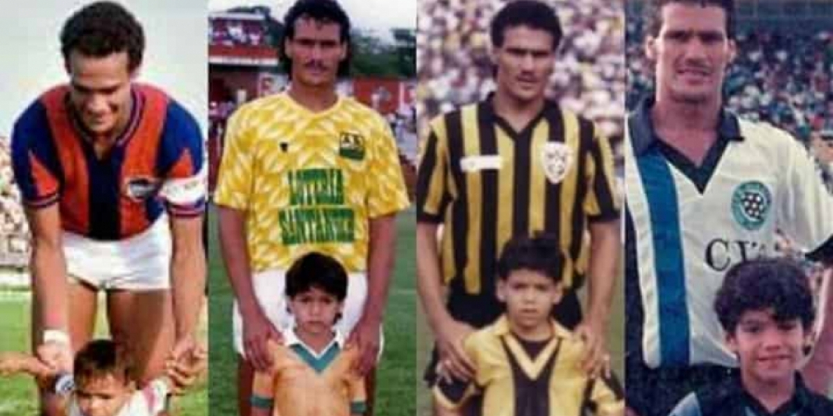 Pulzo Radamel García King posó con su hijo Radamel Falcao García en varias etapas de su carrera.