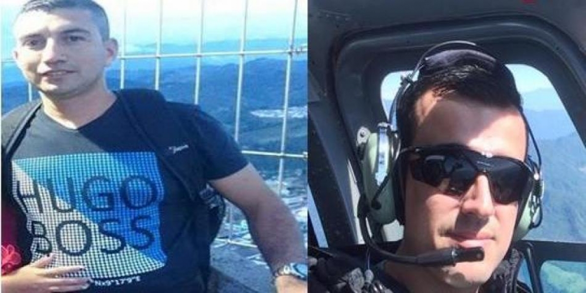 Carlos Quinceno (Izquierda) y Maxwel Joya (Derecha) iban en el helicóptero derribado.