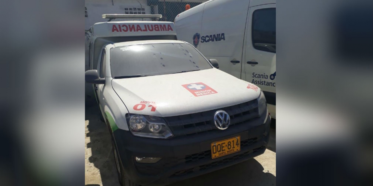 Alcaldía de Santa Marta Ambulancia de la ESE recuperada en Barranquilla.
