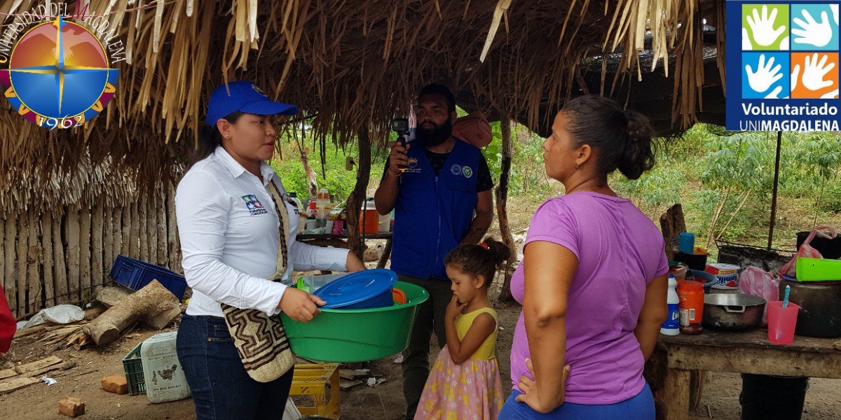 Unimagdalena se solidariza con damnificados por el invierno del corregimiento de Riofrío, Zona Bananera.