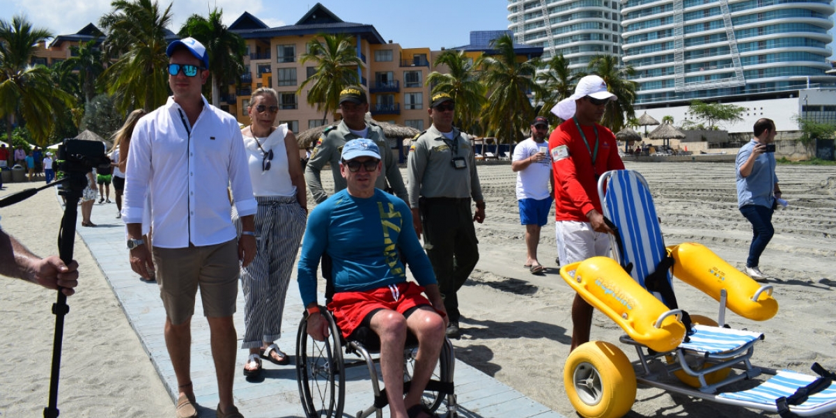 Uno de los grandes logros del Hotel Zuana fue convertir la playa en accesible para personas con discapacidad.