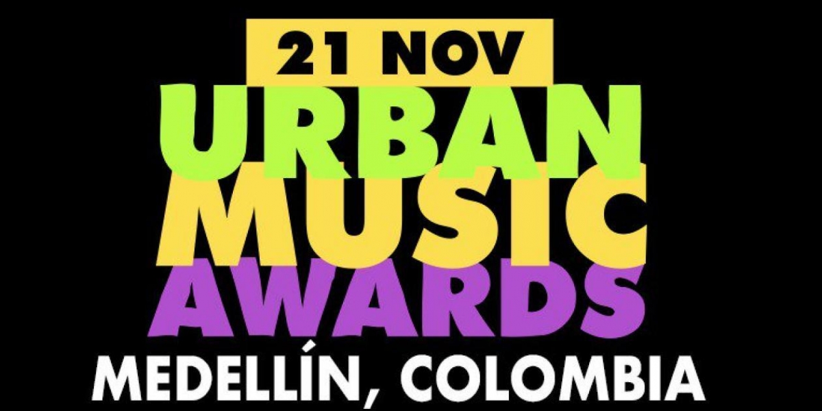 twitter La primera edición de los Urban Music Awards se celebrarán en Medellín, el 21 de noviembre.