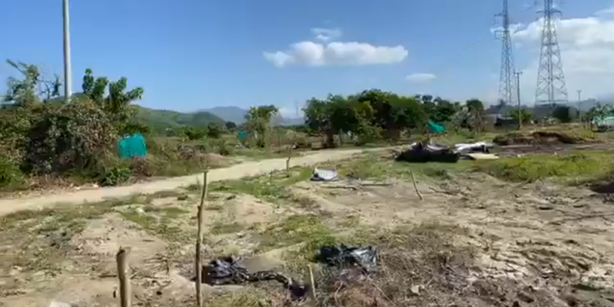 Lote del cual fueron desalojados los invasores.