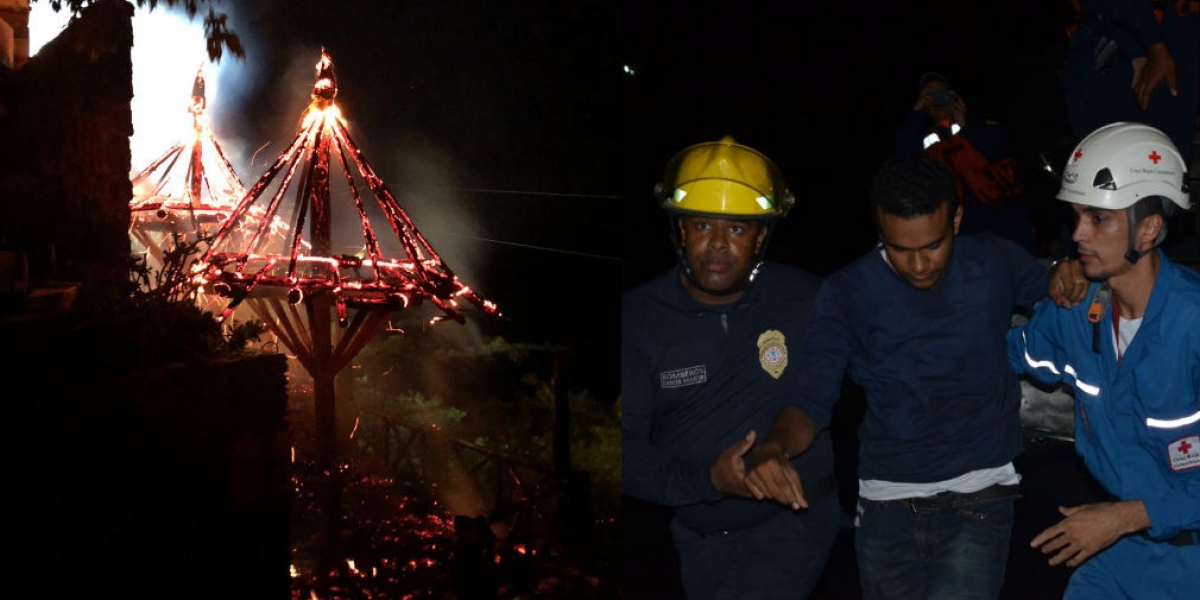 Seguimiento.co Seis personas resultaron con afectaciones por el incendio.