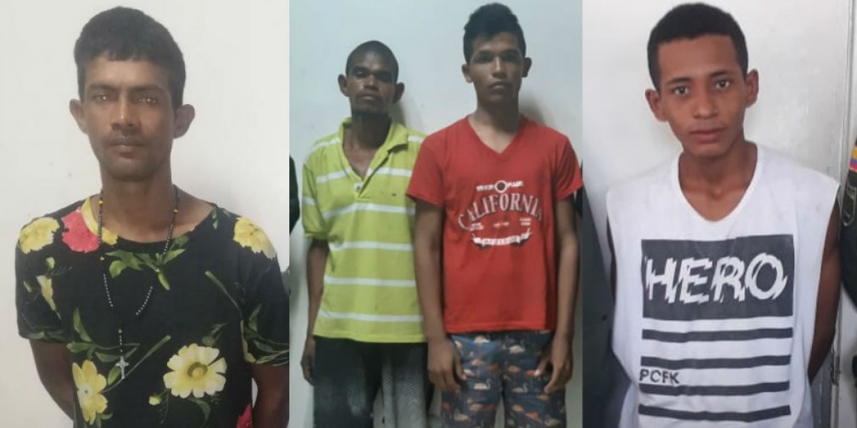 Policía Hombres capturados por la Policía.