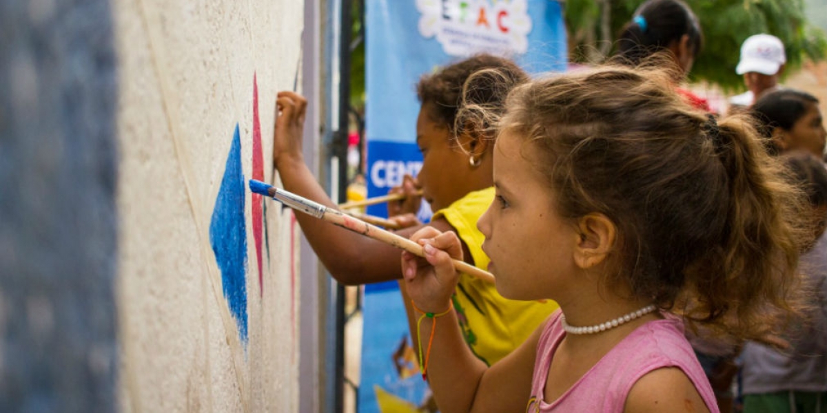 Cortesía Niños y niñas participaron de la estrategia cultural en el barrio Galán.