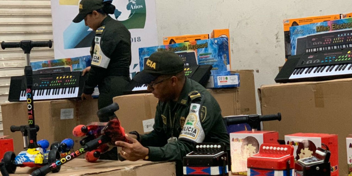 Policía Mercancía incautada por las autoridades.