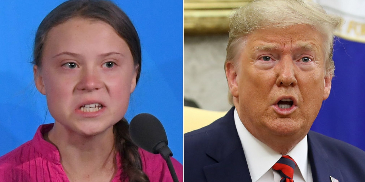People.com Greta Thunberg y Donald Trump