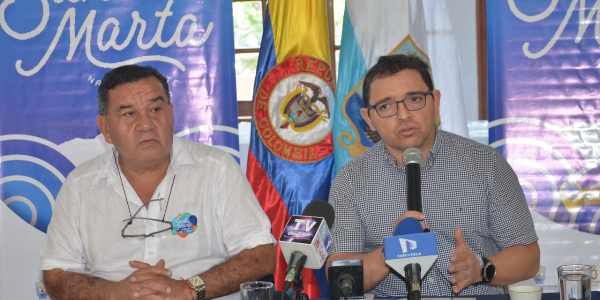 El alcalde junto al director del Inred dieron a conocer que Santa Marta también aspira organizar unos Panamericanos de Playa. 