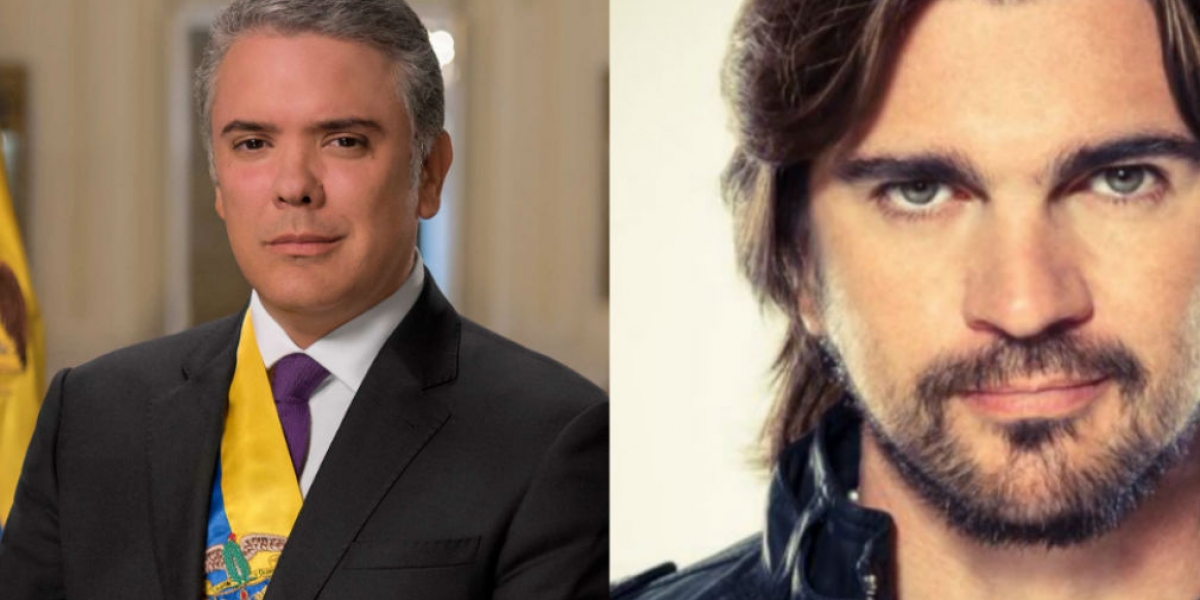 Prensa Libre y Wikipedia Presidente de Colombia, Iván Duque y el cantante Juanes