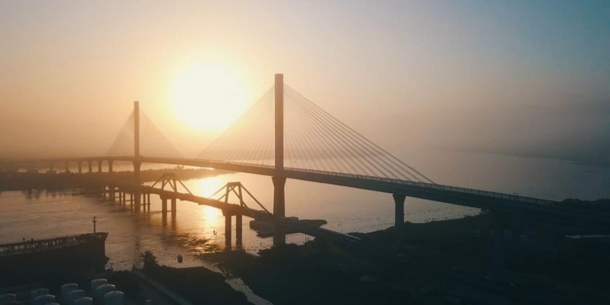 Nuevo puente 'Pumarejo', que conecta a Magdalena y Atlántico.