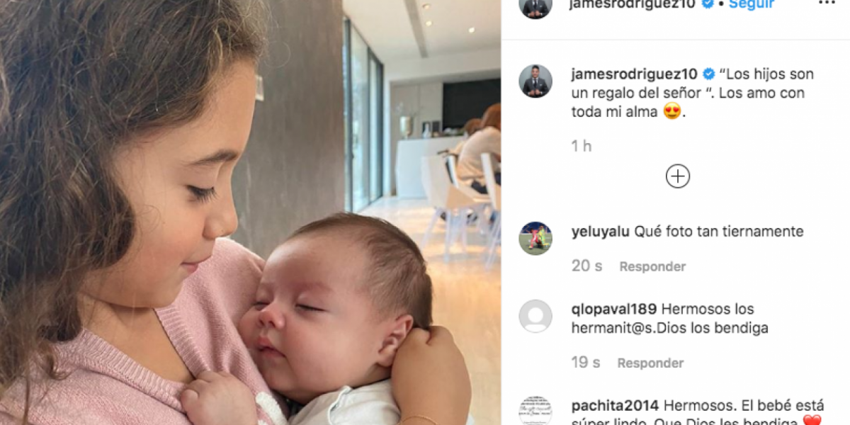 Instagram Salomé y Samuel, hijos de James Rodríguez.