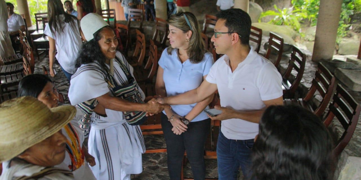 Los mandatarios electos sostuvieron un encuentro con cabildos gobernadores y demás autoridades de los pueblos indígenas.