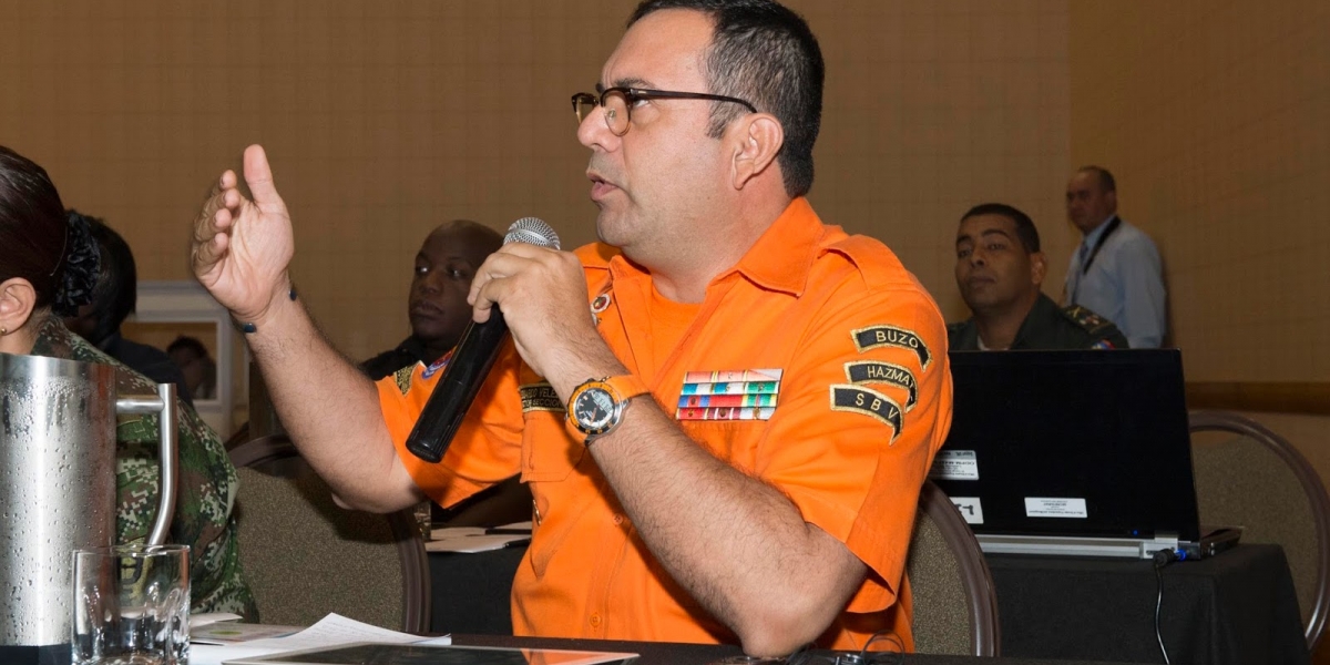 Defensa Civil del Magdalena Mayor Eduardo Vélez