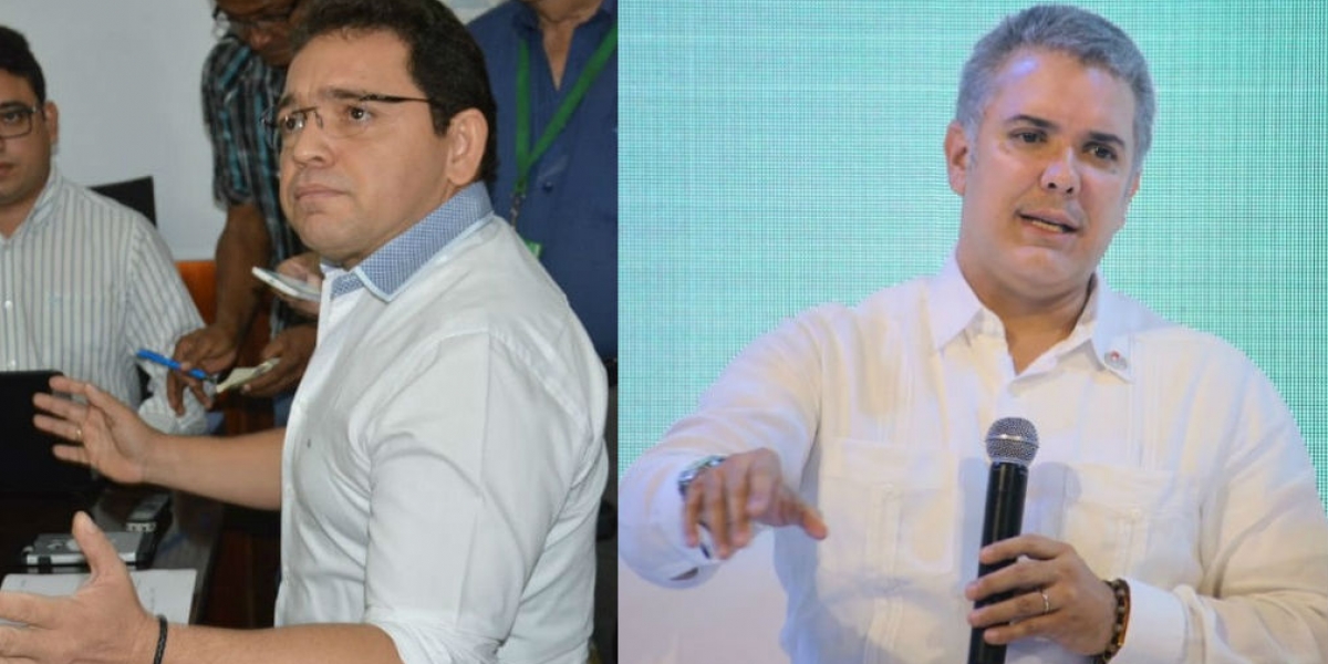 Alcalde Martínez y el presidente Iván Duque.