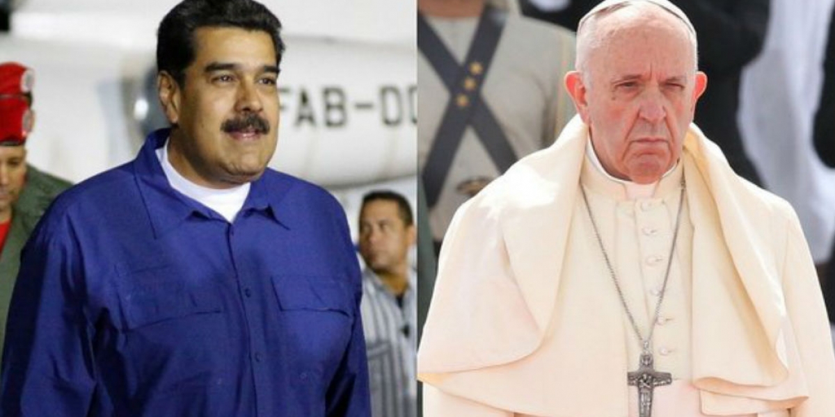 Cortesía Nicolas Maduro y el Papa Fransisco
