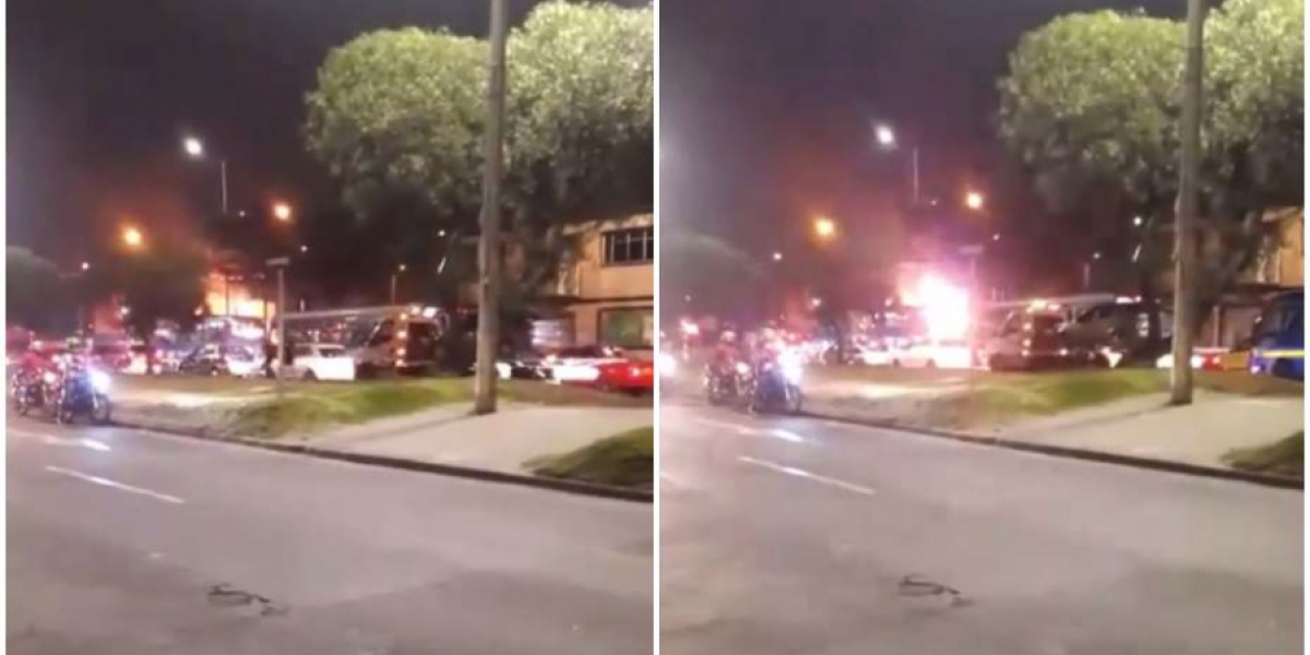 Captura de pantalla Incendio en estación de gasolina, en la localidad de Kennedy, Bogotá