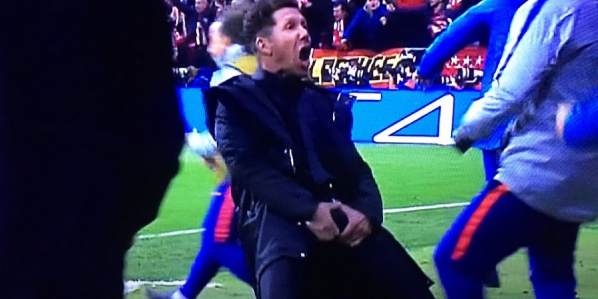 Polémica celebración de Diego Simeone.