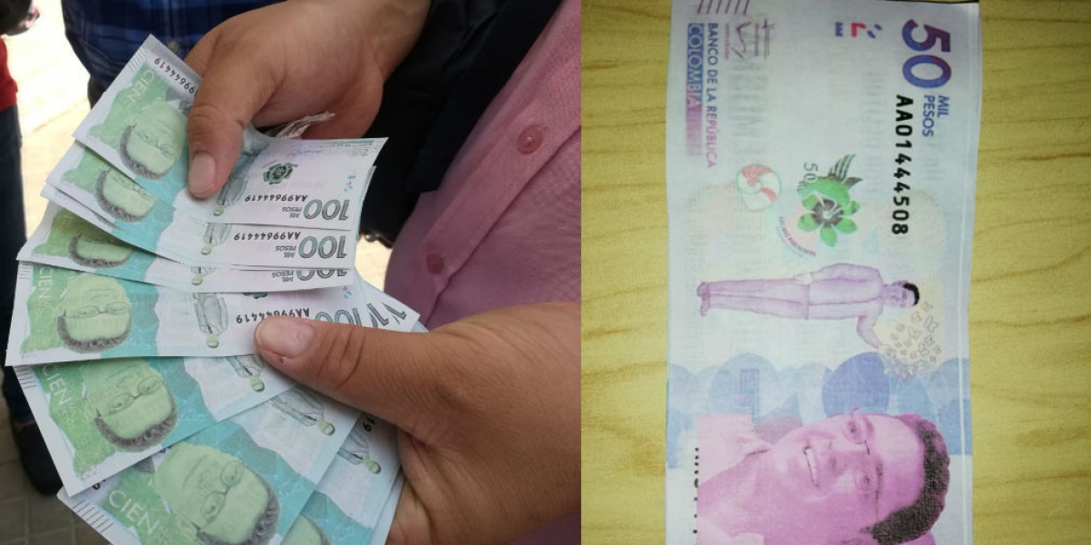 Seguimiento.co Billetes con los que un joven, al parecer, pretendía sabotear audiencia de Caicedo y Martínez.