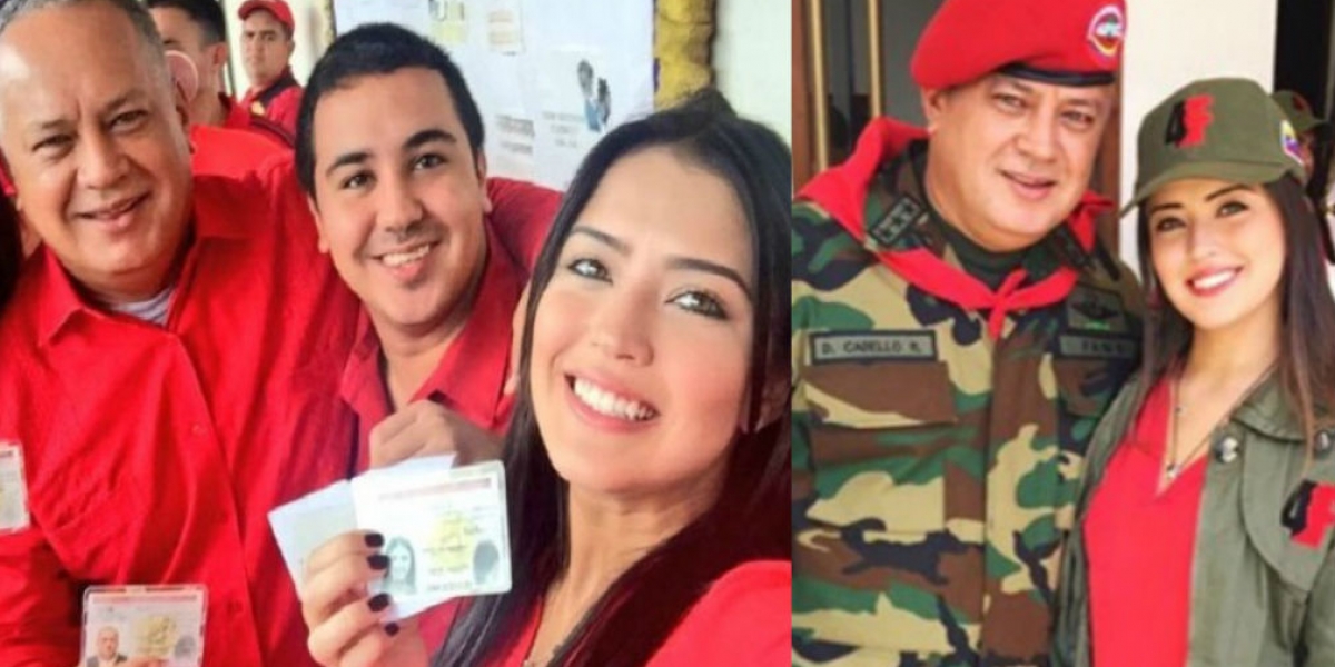 Cortesía Diosdado Cabello y sus hijos Tito y Daniella