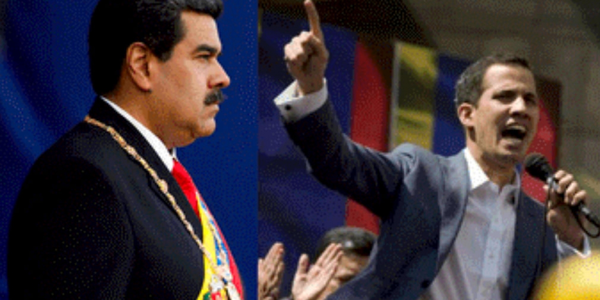 Nicolas Maduro y Juan Guaidó