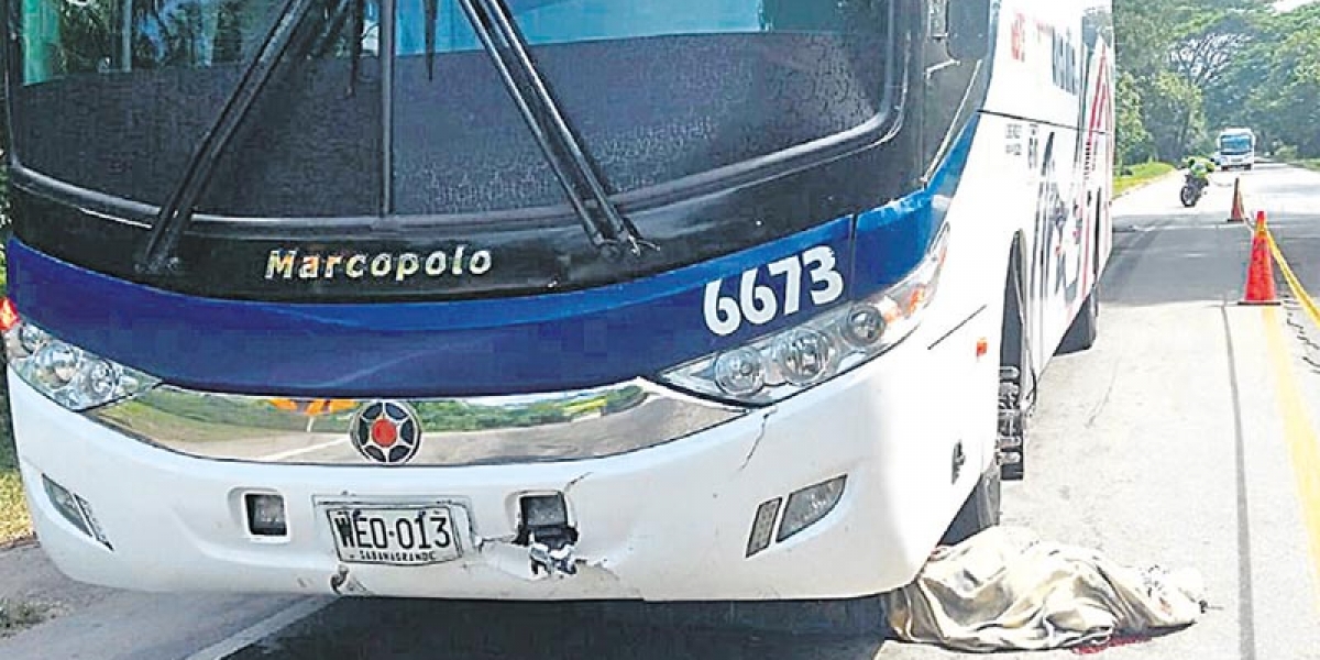 La mujer fue atropellada por un bus afiliado a Expreso Brasilia.
