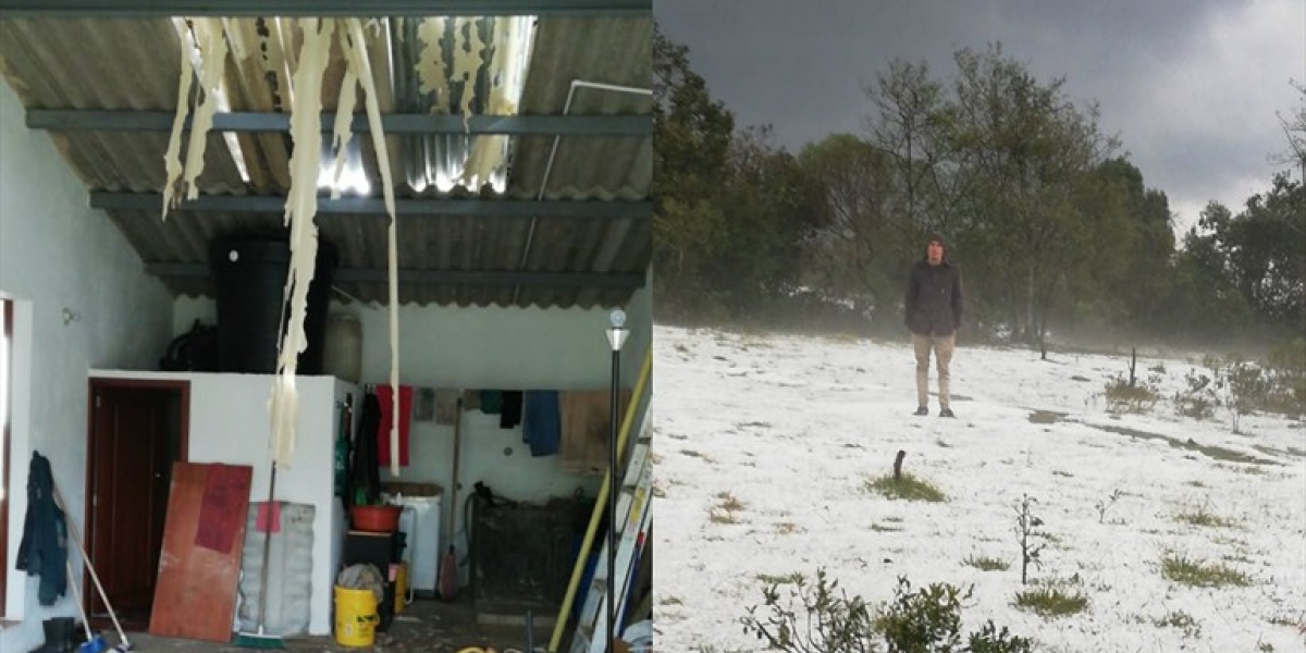 W Radio Fuerte granizada en la zona rural Ráquira, Boyacá
