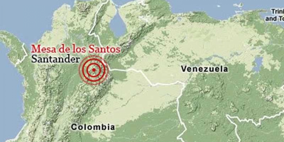 Sismo en el municipio de Los Santos, en Santander