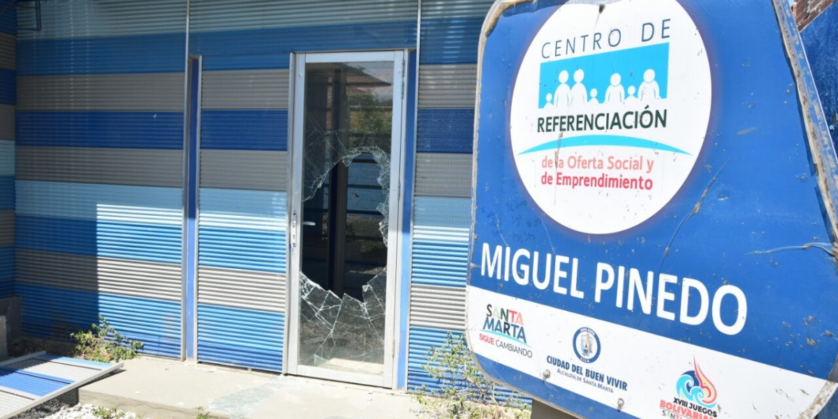 Cortesía Fue hurtado el Centro de Emprendimiento en el barrio Miguel Pinedo