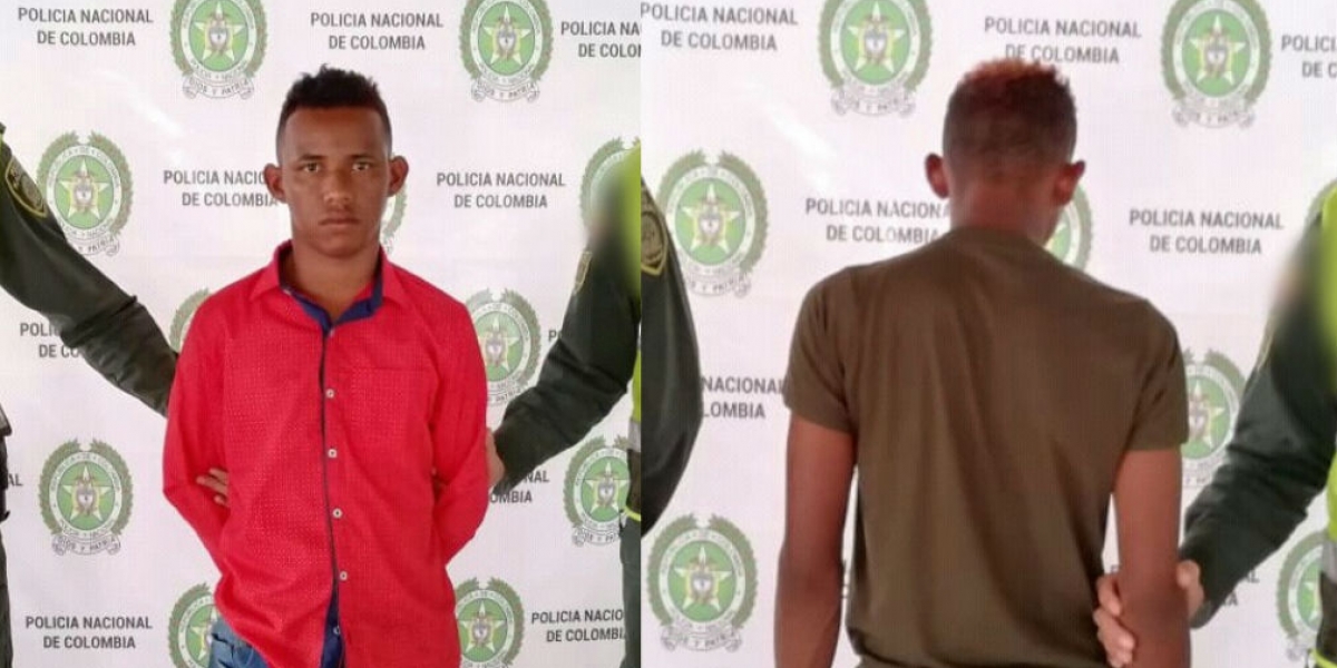 Policía del Magdalena Jóvenes capturados en Chibolo.