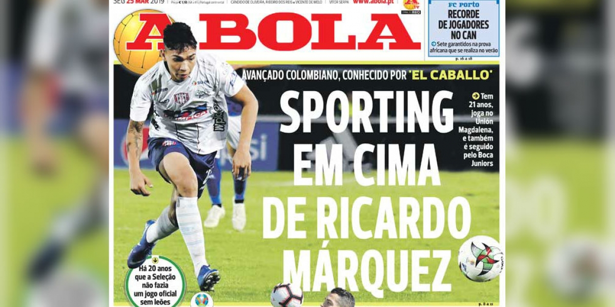 Seguimiento Portada 25 de marzo del diario deportivo 'A Bola'