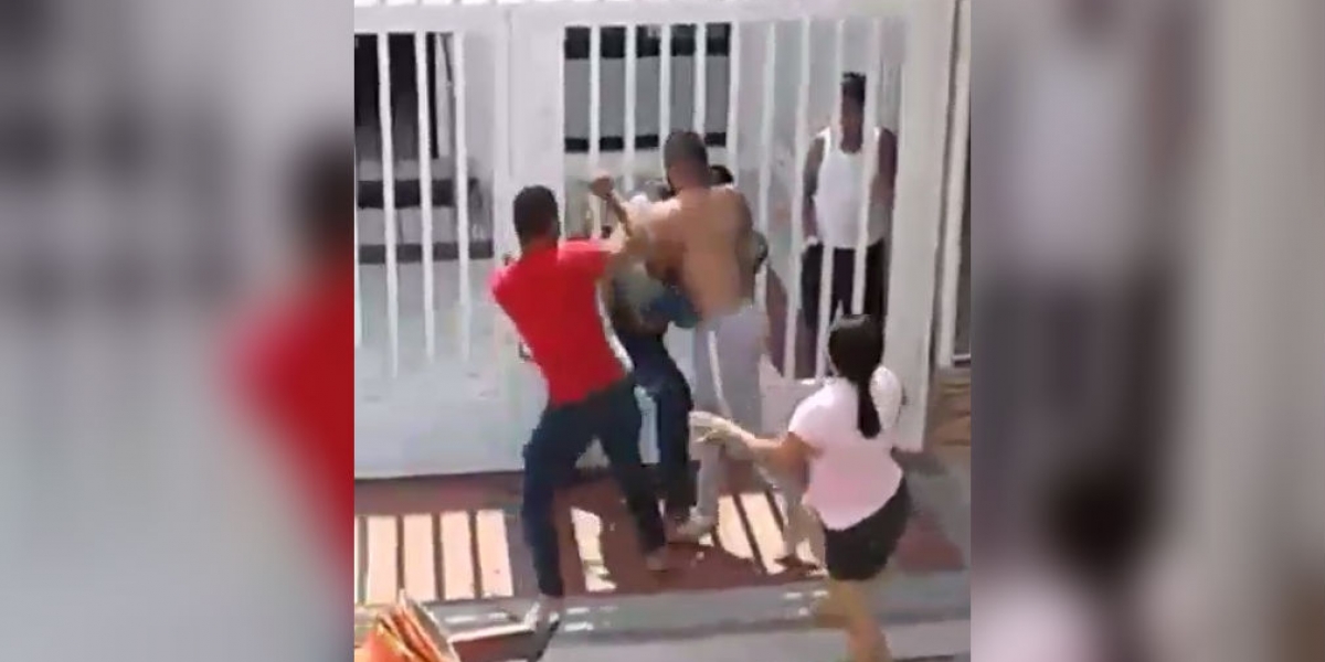 Captura de pantalla video Fuerte ataque contra dos trabajadores de Electricaribe
