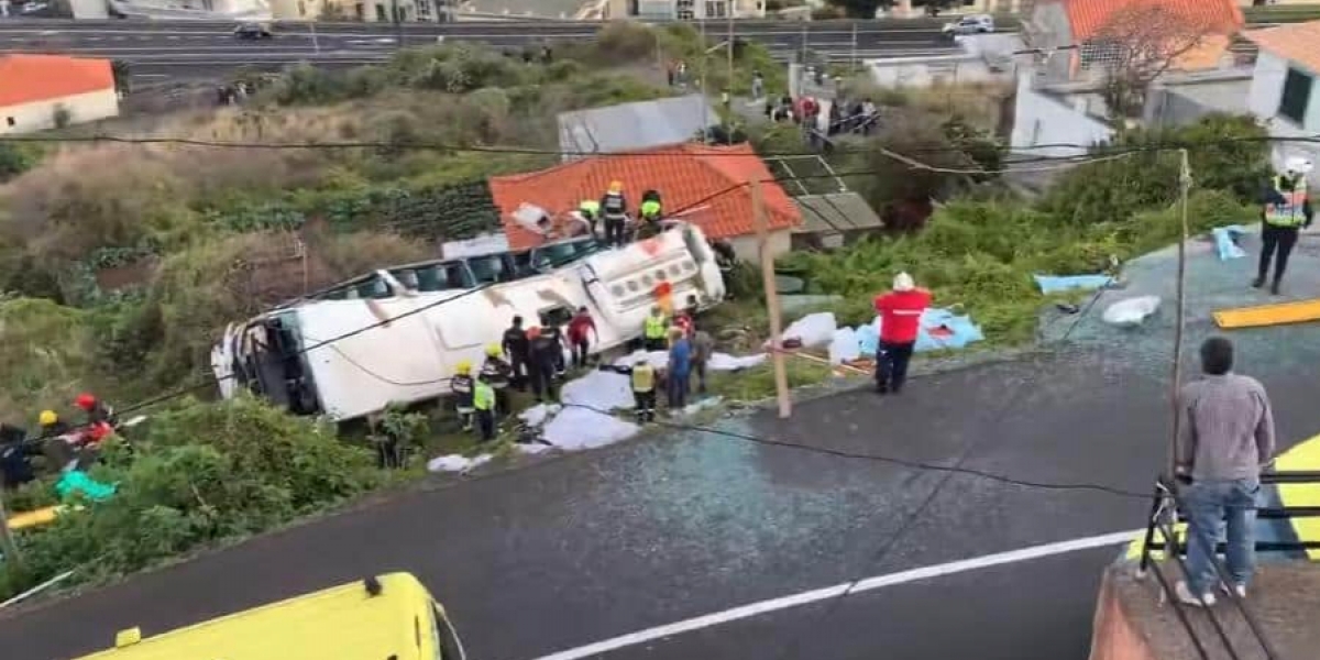 Captura de pantalla- Twitter @6W_es Trágico accidente en Portugal