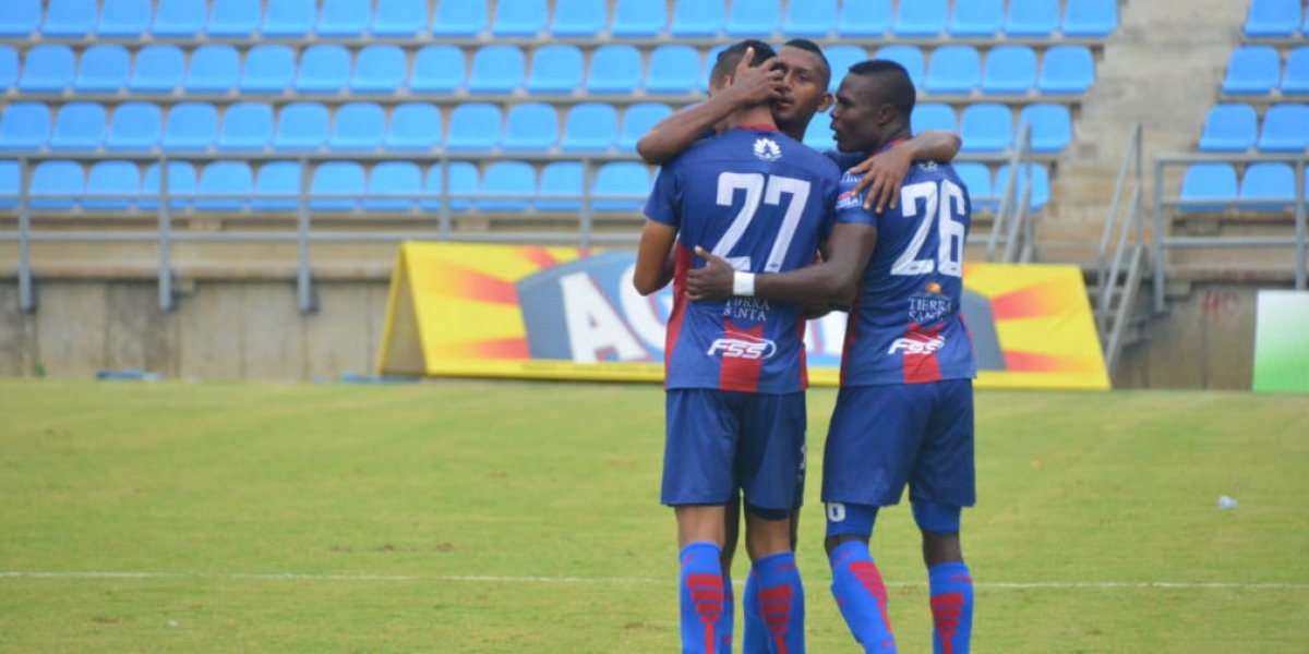 Unión Magdalena en el partido ante Real San Andres.