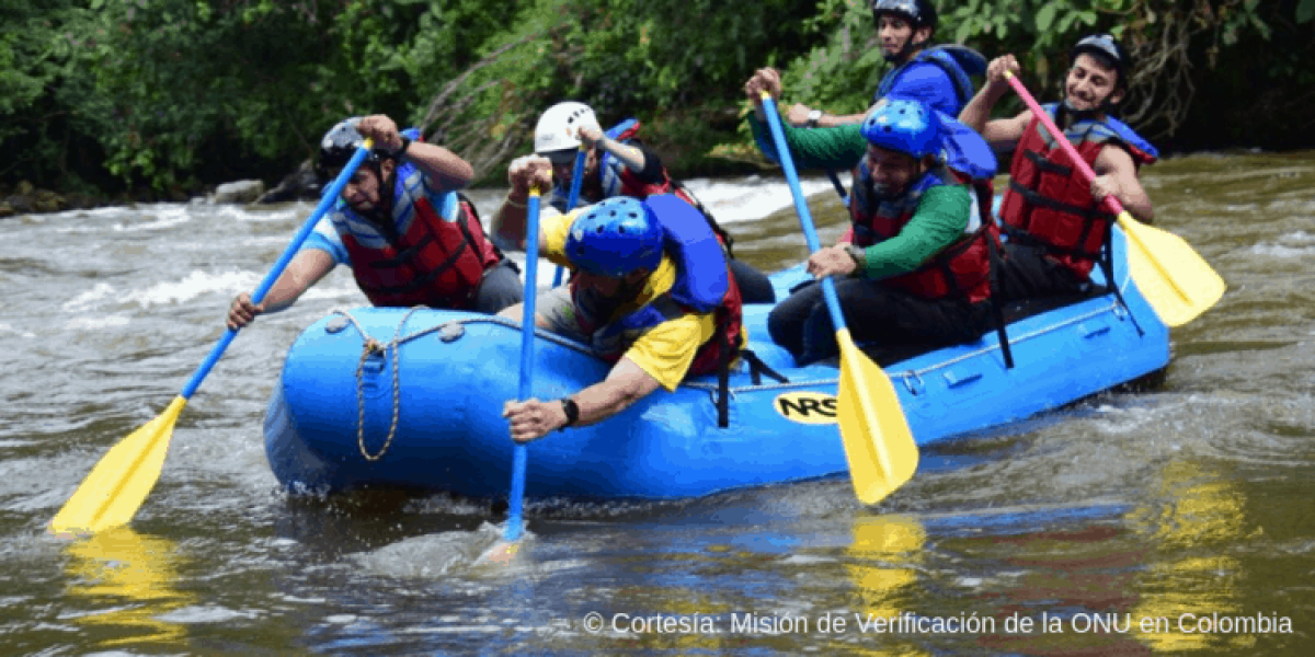 Misión ONU Colombia Equipo colombiano de rafting