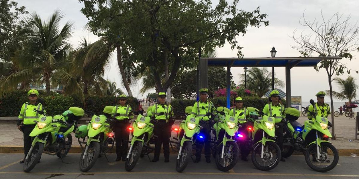 Los agentes de la Policía de Tránsito harán presencia en distintos sectores de la ciudad.  