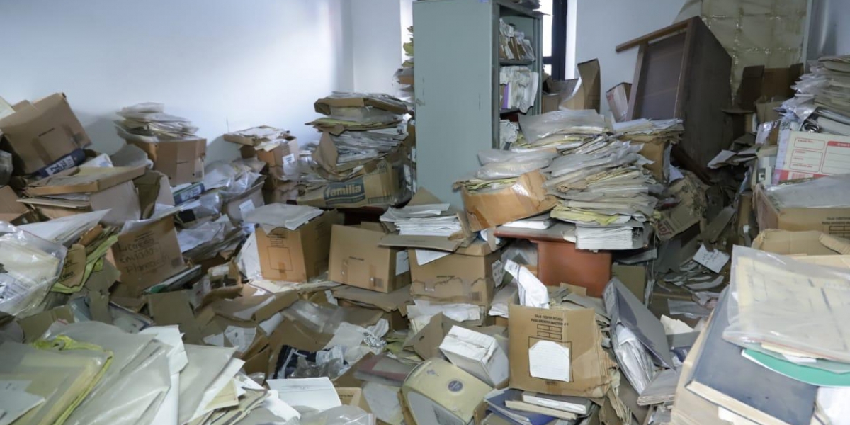 Alcaldía de Santa Marta Así se ven los archivos de algunas dependencias de la Alcaldía.