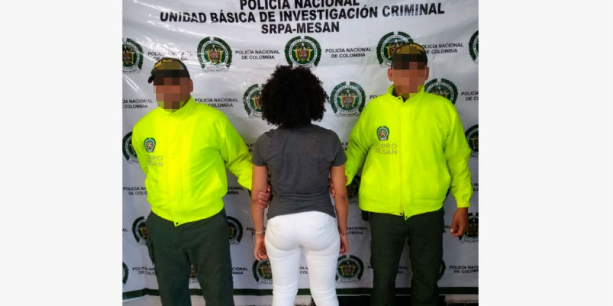 Policía Metropolitana La capturada fue identificada como Marisodelis Martínez Gamarra, natural de Cartagena.