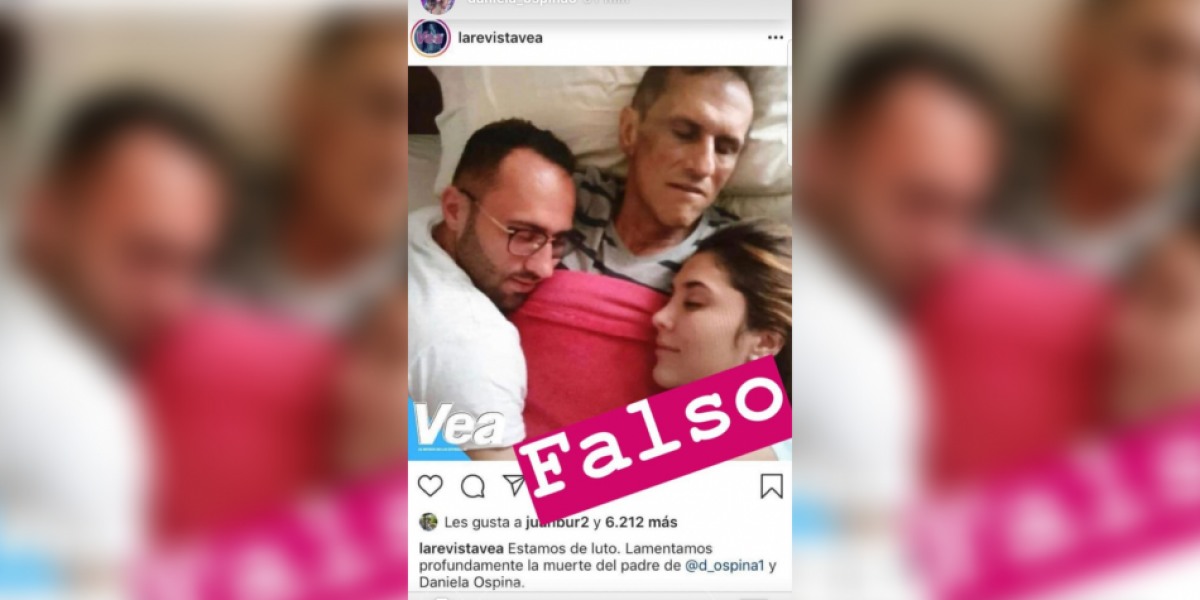 Daniela Ospina publicó este pantallazo en sus historias de Instagram. 