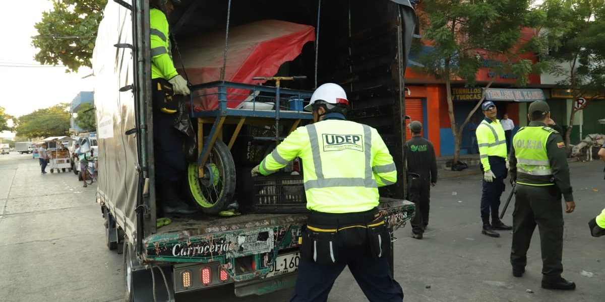 La Udep realizaba los operativos de recuperación del espacio público en la ciudad.