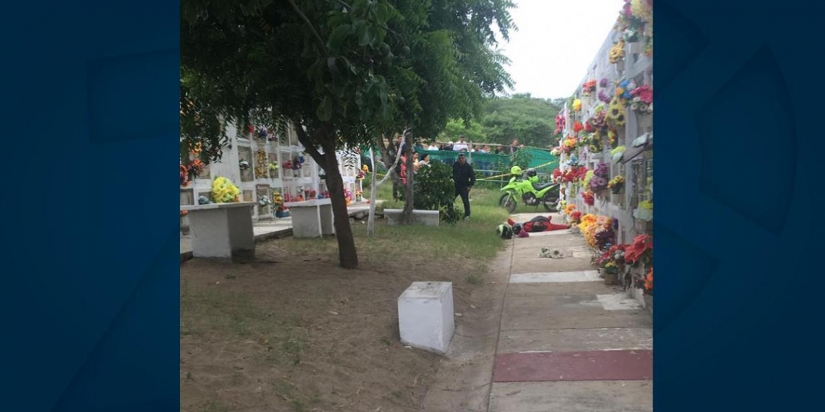 Cortesía Hombre asesinado en el Cementerio Jardines de Paz.