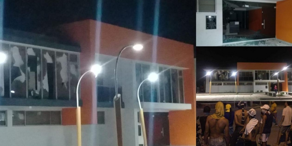 Zona Cero Así quedó la Alcaldía de Fonseca tras la asonada.