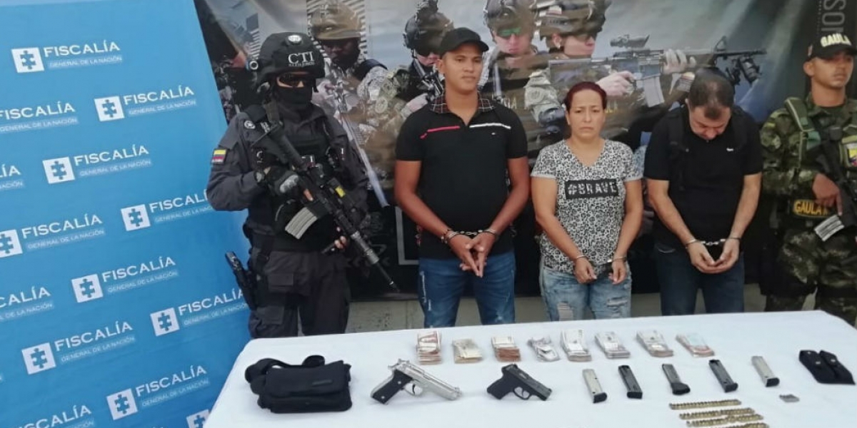Fiscalía La hija de Giraldo fue capturado junto a otros dos acompañantes.