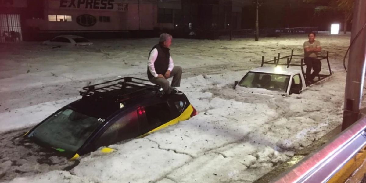 Infobae Fuerte granizada en México