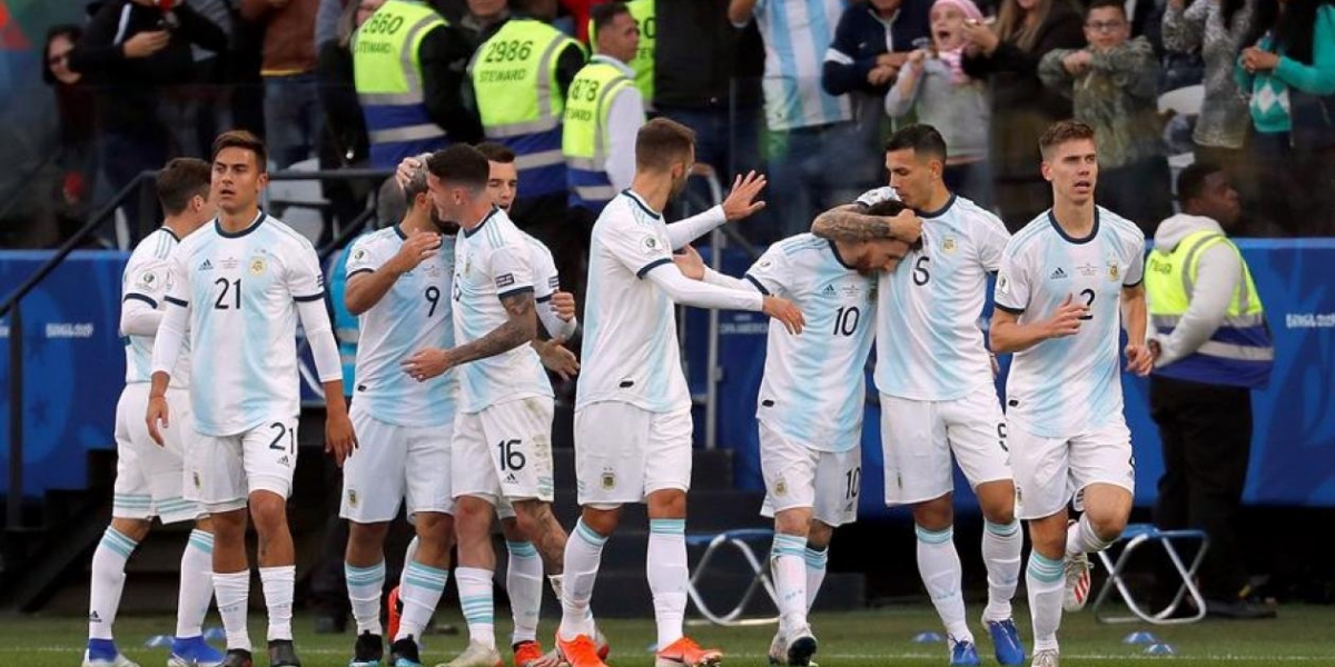  Los jugadores de Argentina.